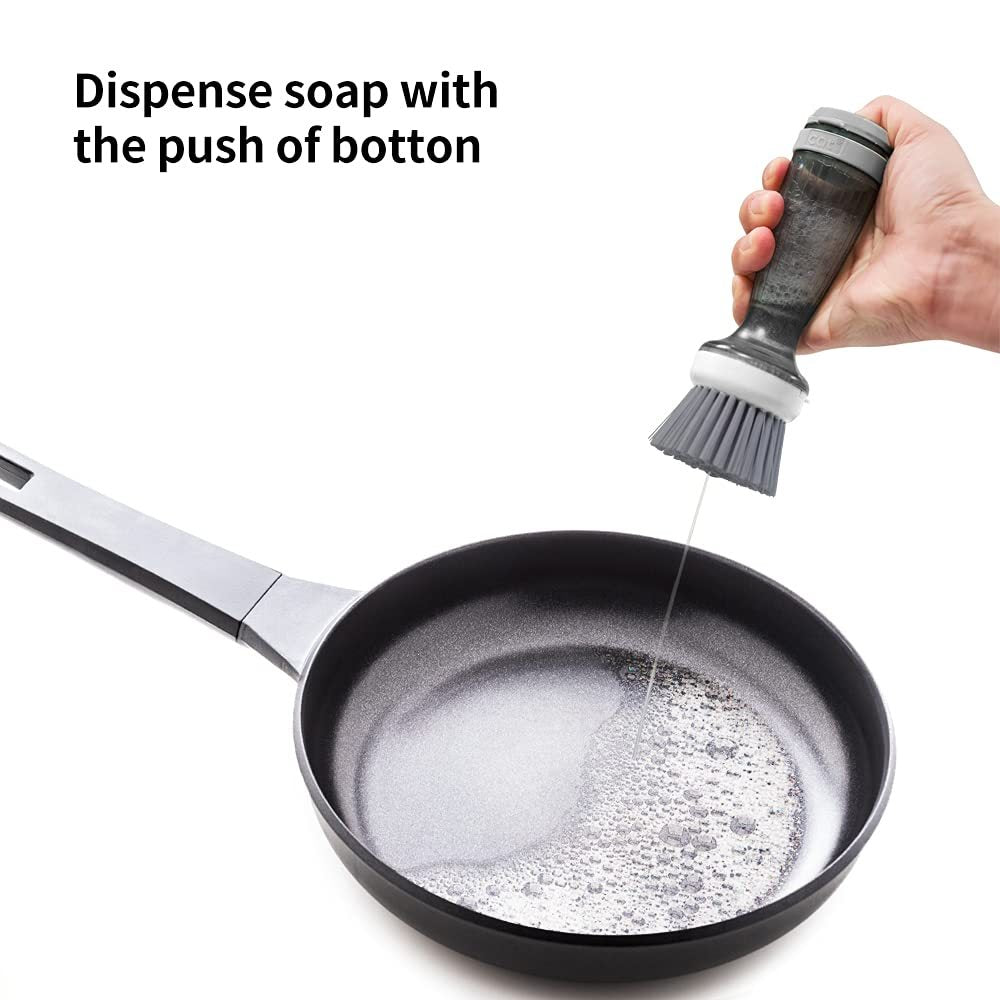 Pot Brush Dish Brush Dish Scrub Brush With Soap Dispenser For Dishes Kitchen Sink Pot Pan