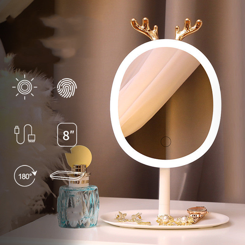 LED Smart make-upspiegel gewei-ontwerp met draadloos opladen