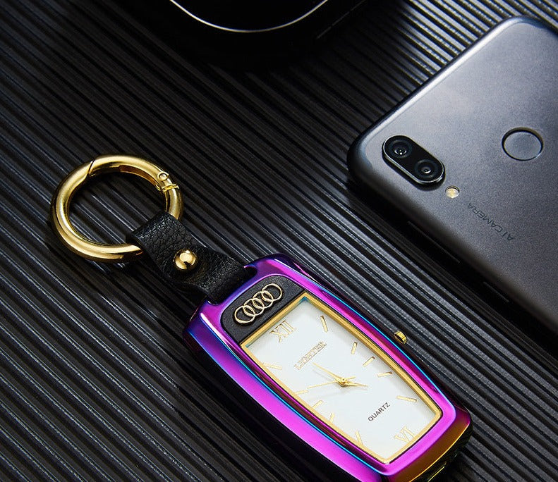 With Real Watch Car Keychain Pendant Multifunctional Lighter Personality Charging USB Cigarette Lighter