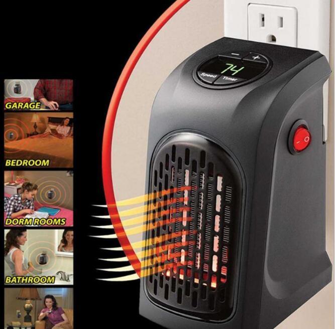 Draagbare elektrische wandverwarmer Plug and Play Heater Warmer Verstelbare thermostaat voor thuis