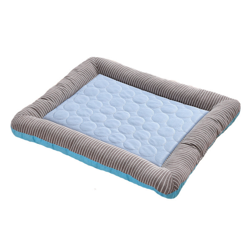 Huisdier Koelkussen Bed Voor Honden Katten Puppy Kitten Koele Mat Huisdier Deken Ijs Zijde Materiaal Zacht Voor Zomer Slapen Blauw Ademend