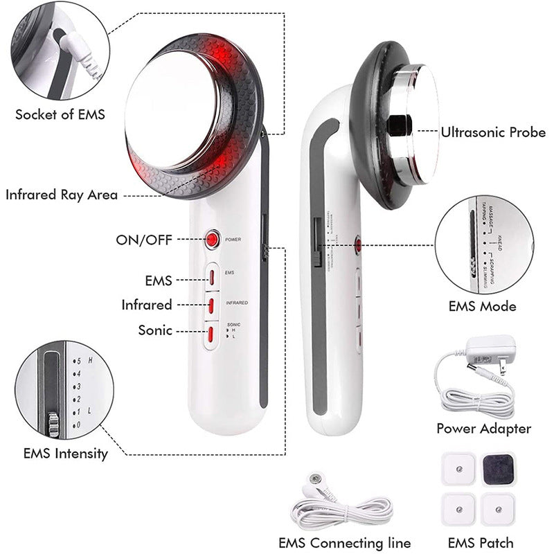 Drie-in-één afslankinstrument Massage Schoonheidsinstrument