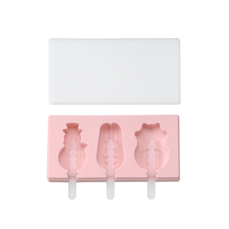 Siamese Ice Cream Mold With Lid Silicone Ice Cream Stick Ice Mold