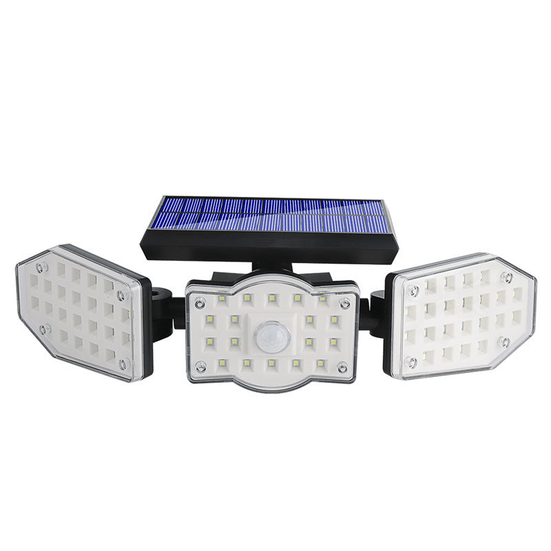 Three-Sided Rotating LED Solar Wall Light