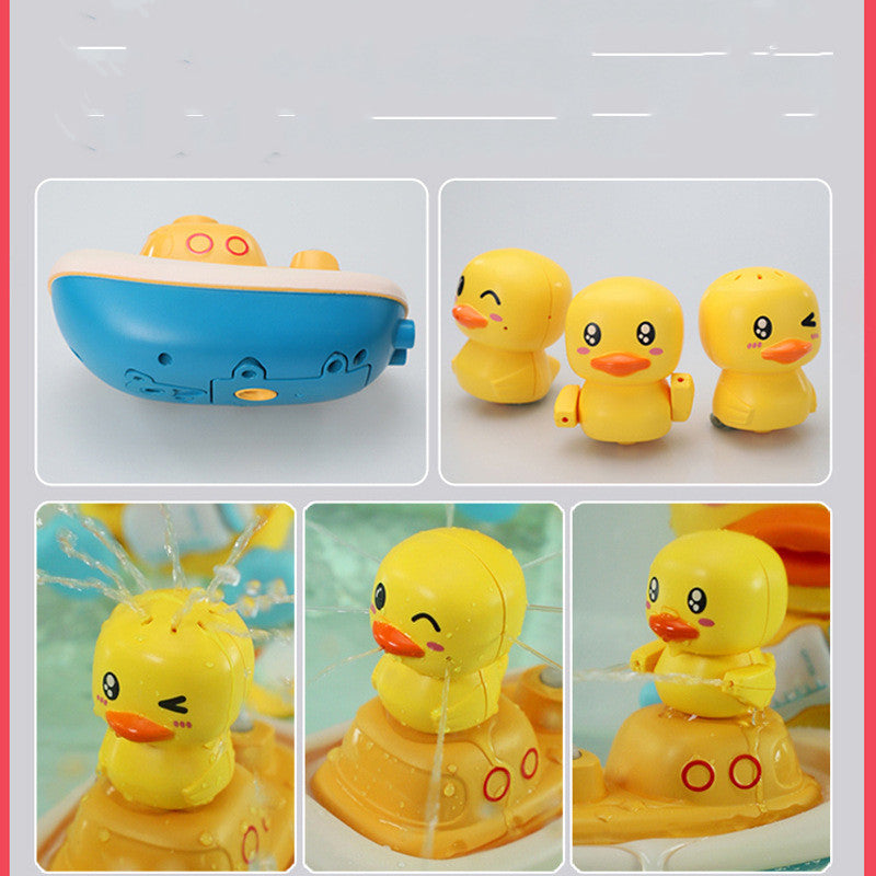 Baby Plastic Bathroom Toy Sprinkler Accessories Electric Duck Shower Ball For Bathtub