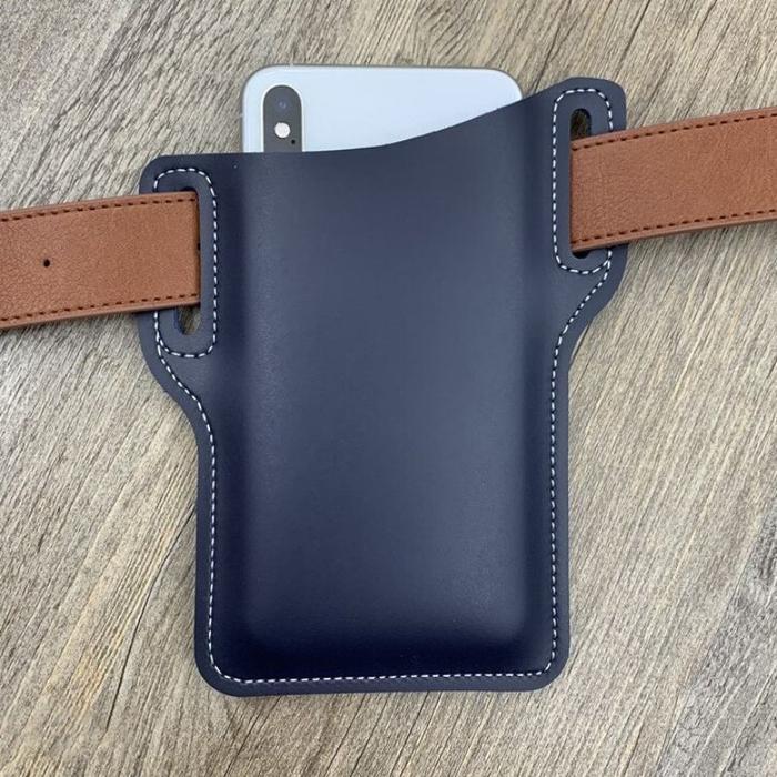 Mobiele telefoonlus Holster Case Riem Heuptas Rekwisieten PU lederen portemonnee Telefoonportemonnee