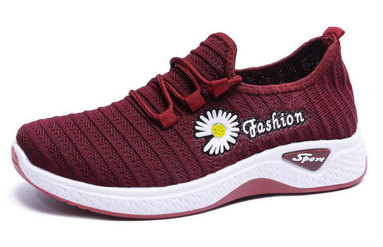 New Breathable Flying Woven Women Comfortable Casual Shoes Women Sports Shoes Running Leisure