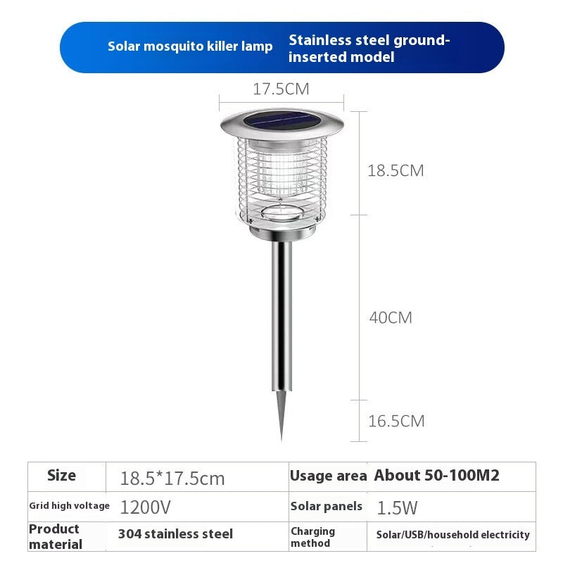 Buiten waterdichte zonne-muggenlamp Huishoudelijke muggenlamp