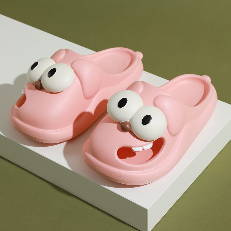 Cartoon Big Eye Dog-pantoffels voor dames