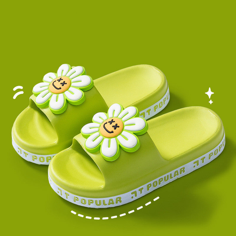 Zomer Bloem Slippers Vrouwen Nieuwe Mode Brief Tuin Schoenen Indoor Antislip Vloer Badkamer Baden Thuis Slipper