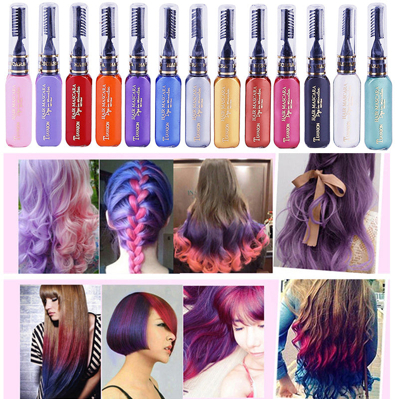 DIY Dye Stick One-off Hair Color Dye Comb Temporary Crayons Hair Color Comb Washable Hair Dye Crayons