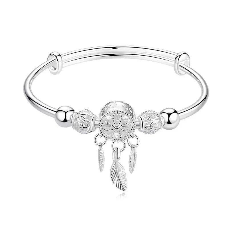 Dreamcatcher Silver Plated Bracelet Female Fashion Exquisite Adjustable Hollow jewellery Umar Ahmed 