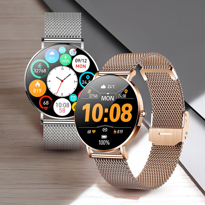 Nieuwe luxe ultradunne smartwatch dames 1,36 inch scherm