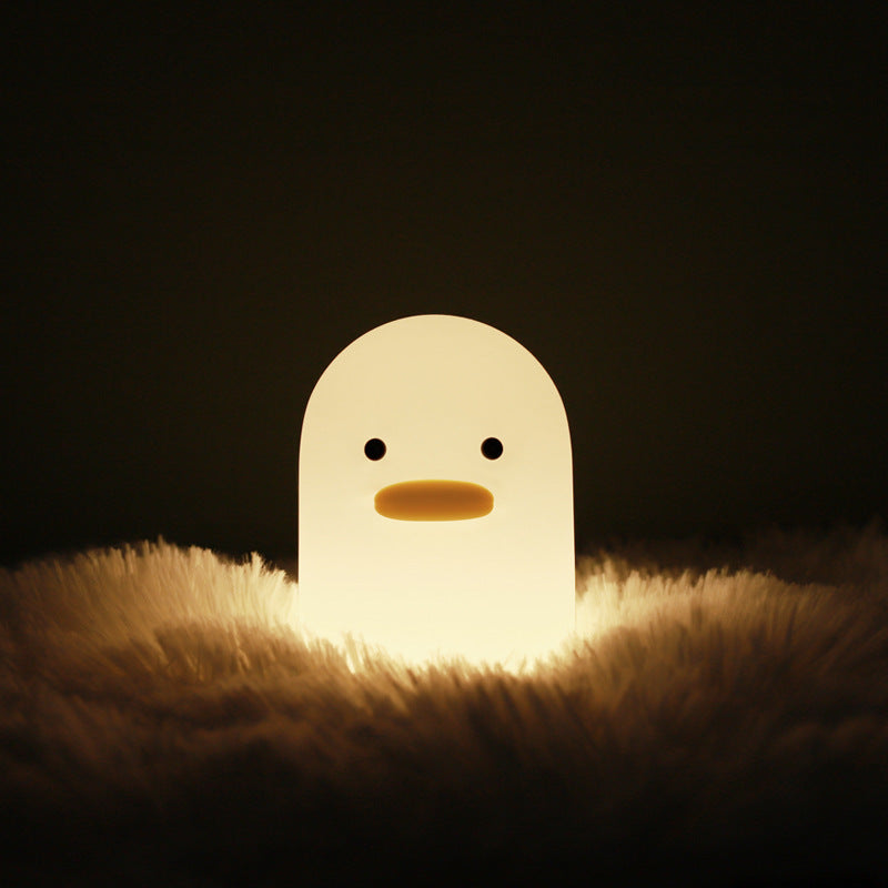 Nordic Leuke Mooie Cartoon Dull Duck Led Nachtlampje Siliconen USB Opladen Nachtlampje Vakantie Geschenken Kinderkamer Nachtkastje Slaapkamer 