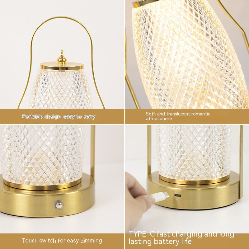 Creative Charging LED Portable Simplicity Table Lamp Small Night Lamp