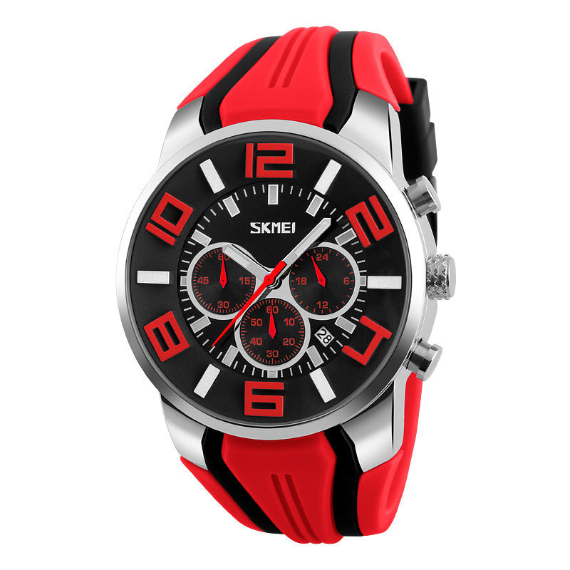 explosion men waterproof quartz watch calendar Mens watch wholesale personality simple one generation