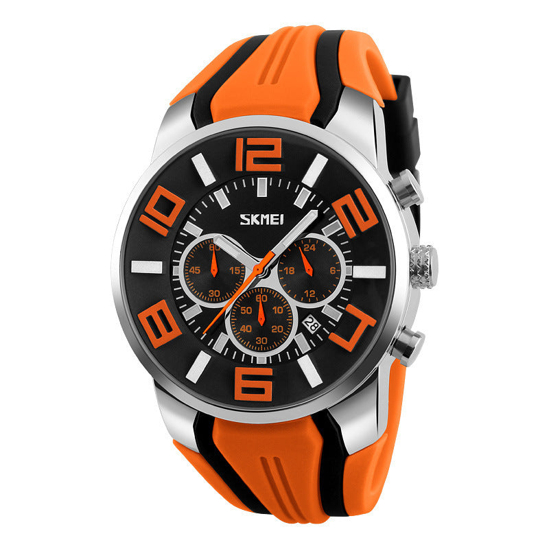 explosion men waterproof quartz watch calendar Mens watch wholesale personality simple one generation