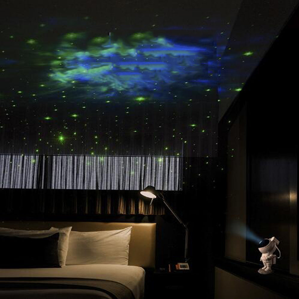 Creatieve Astronaut Galaxy Sterrenhemel Projector Nachtlampje USB Sfeer Slaapkamer Tafellamp