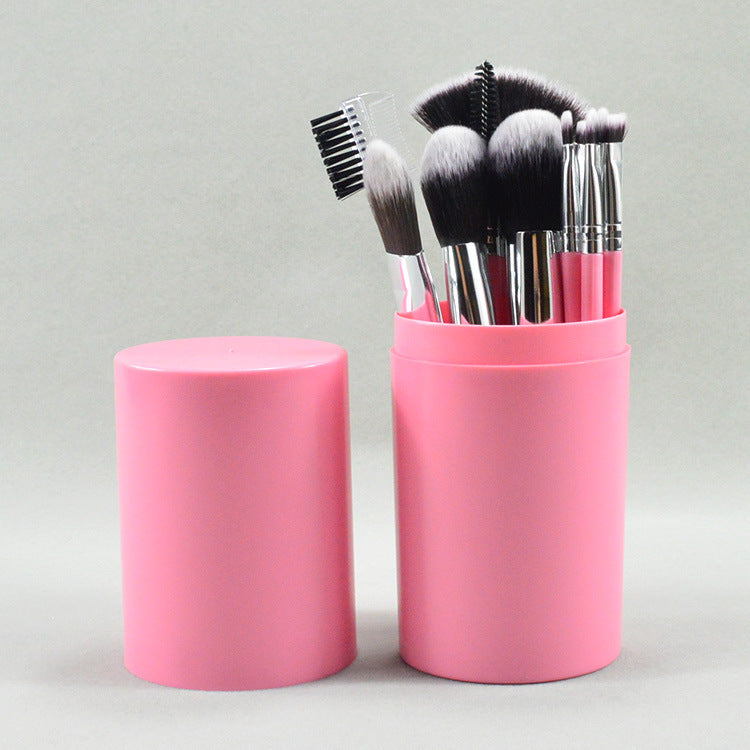 Mai Naiqi Sales New 12 Makeup Brush Cylinder Brush Set Blush Brush Beauty Tools