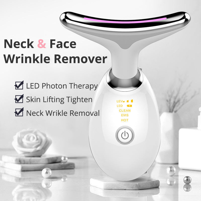 EMS Thermische Nek Lifting En Draai Massager Elektrische Microstroom Rimpel Remover LED Foton Gezicht Schoonheid Apparaat Voor Vrouw