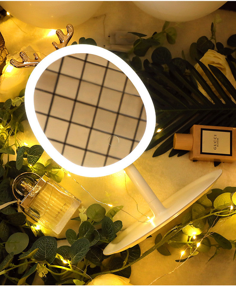 LED Smart make-upspiegel gewei-ontwerp met draadloos opladen