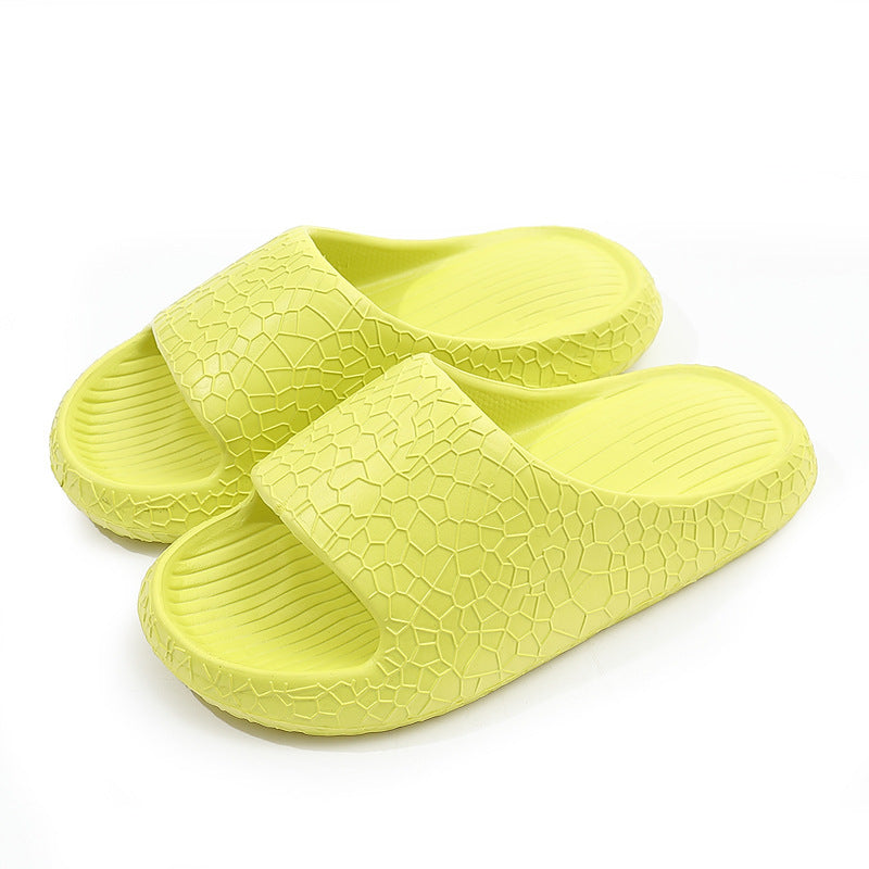 New Texture Home Slippers Summer Thick Sole Floor Bathroom Slipper For Women Men Non-slip House Shoes