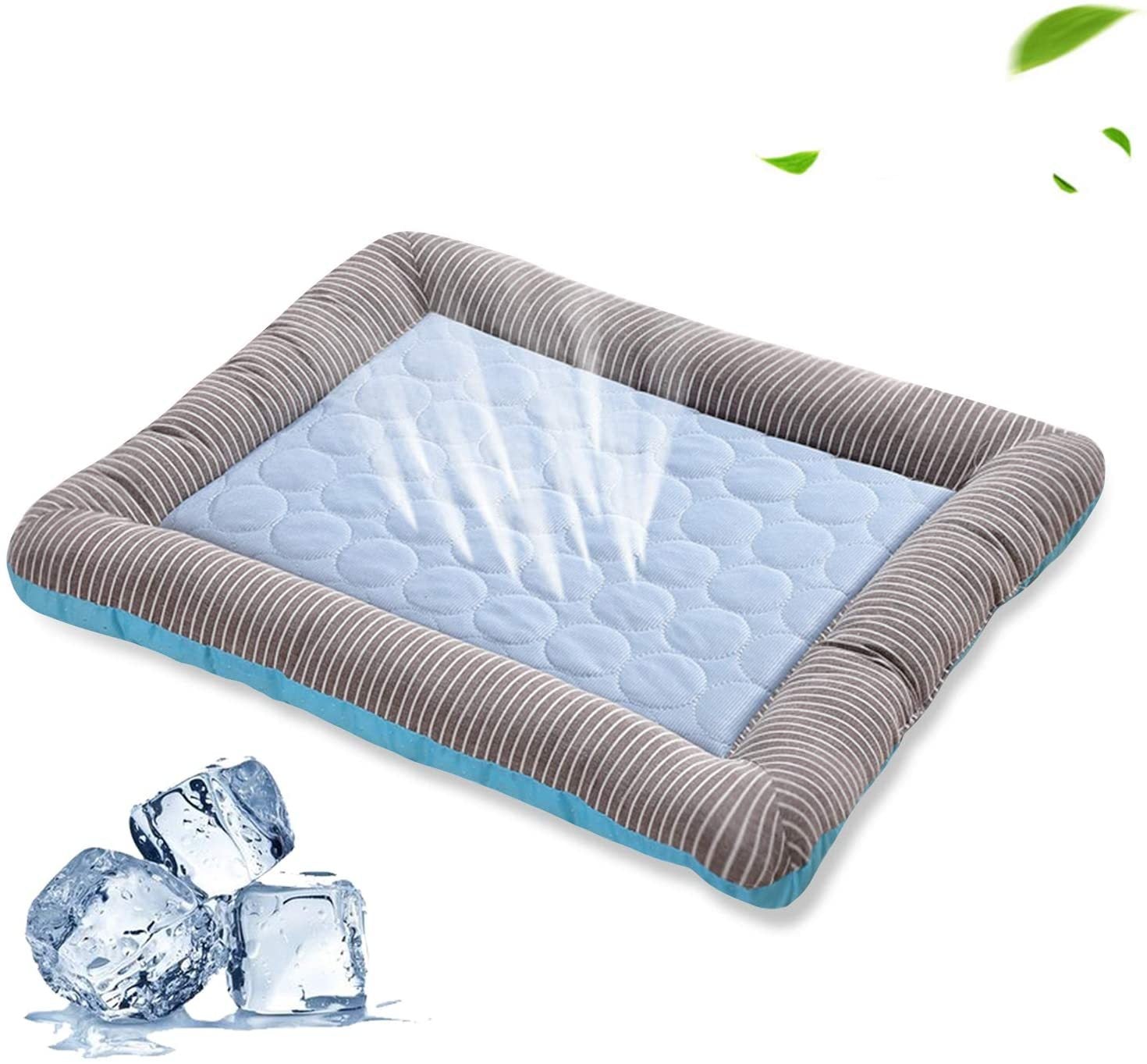 Huisdier Koelkussen Bed Voor Honden Katten Puppy Kitten Koele Mat Huisdier Deken Ijs Zijde Materiaal Zacht Voor Zomer Slapen Blauw Ademend