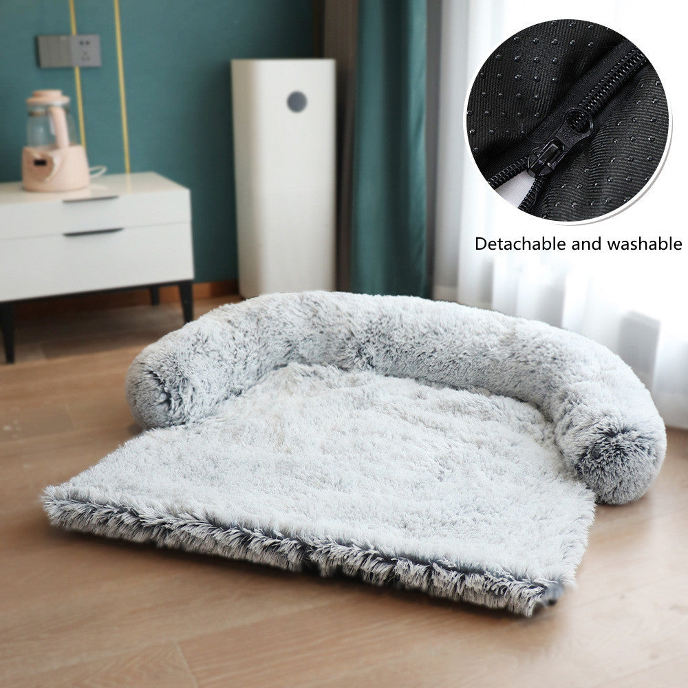 Removable Pet Dog Mat Sofa Dog Bed Soft Pad Blanket Cushion Home Washable Rug Warm Cat Bed Mat For Couches Car Floor Protector