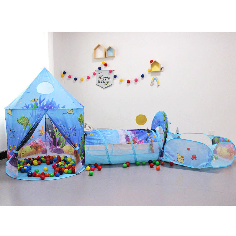 Children's Folding Tent Three-in-one Indoor Playhouse