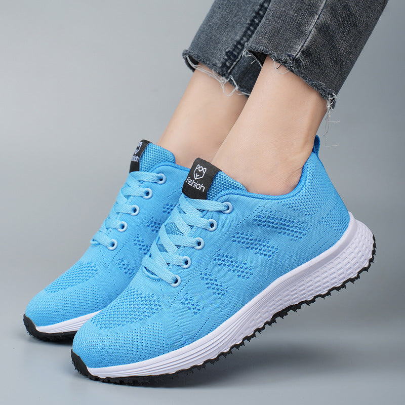 Plus-size lente- en herfstsneakers Fly-kit damesschoenen van mesh