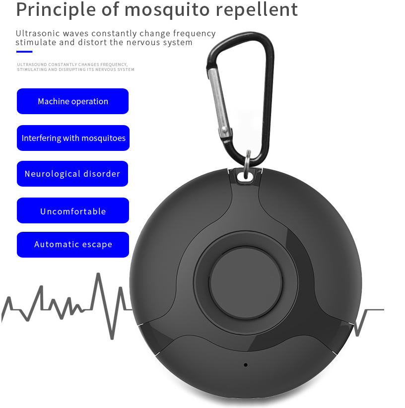 Outdoor insectenverjager Ultrasone muggenverjager Draagbare insectenverjager USB-opgeladen insectenverjager voor huisdieren