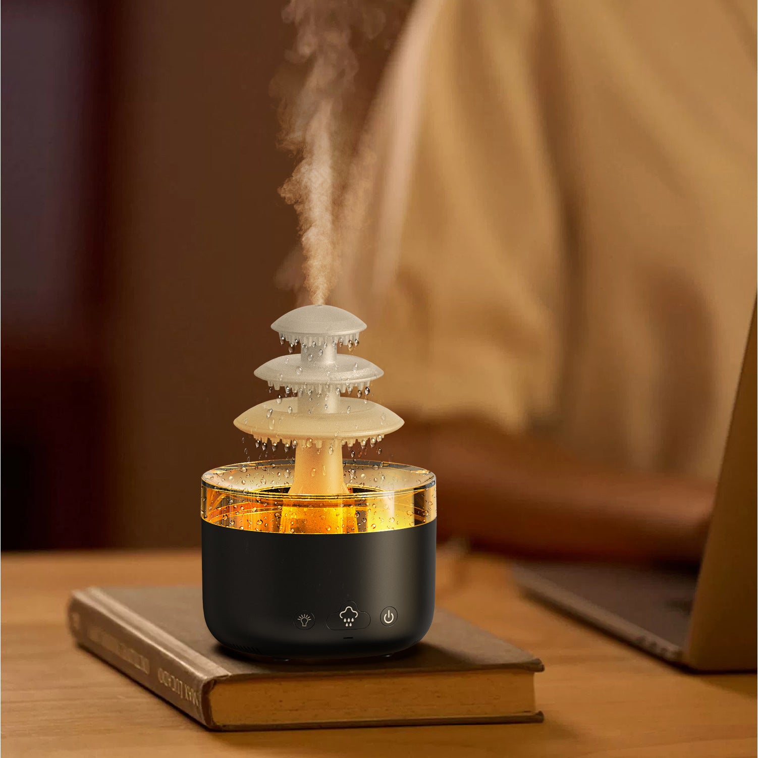 Nieuwe Cloud Rain Luchtbevochtiger Essentiële Olie Aromatherapie Diffuser USB Mute Mist Luchtbevochtiger Met Kleurrijk Licht