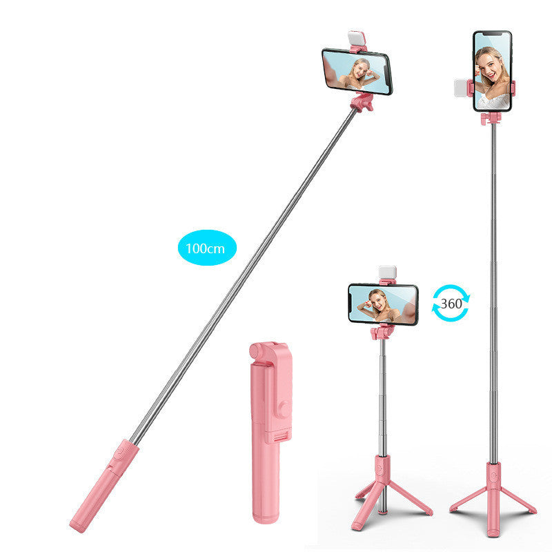 Compatibel met Apple, Bluetooth Fill Light Selfie Stick Outdoor Live Broadcast Geïntegreerde statieftelefoonhouder