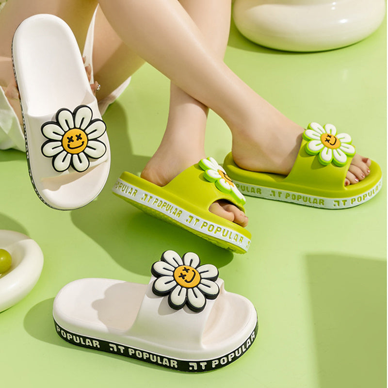 Zomer Bloem Slippers Vrouwen Nieuwe Mode Brief Tuin Schoenen Indoor Antislip Vloer Badkamer Baden Thuis Slipper