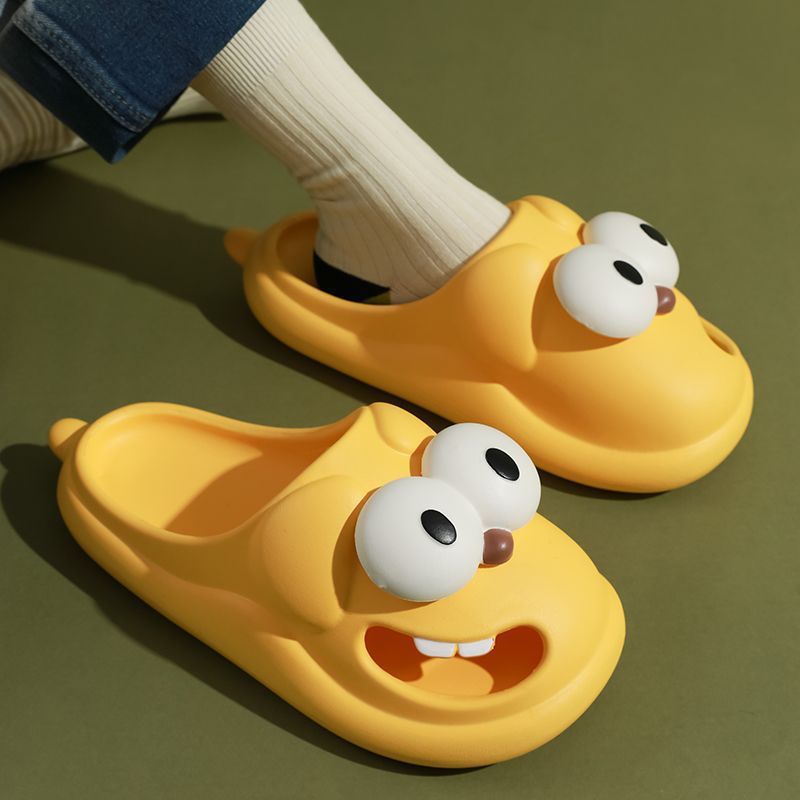 Cartoon Big Eye Dog-pantoffels voor dames