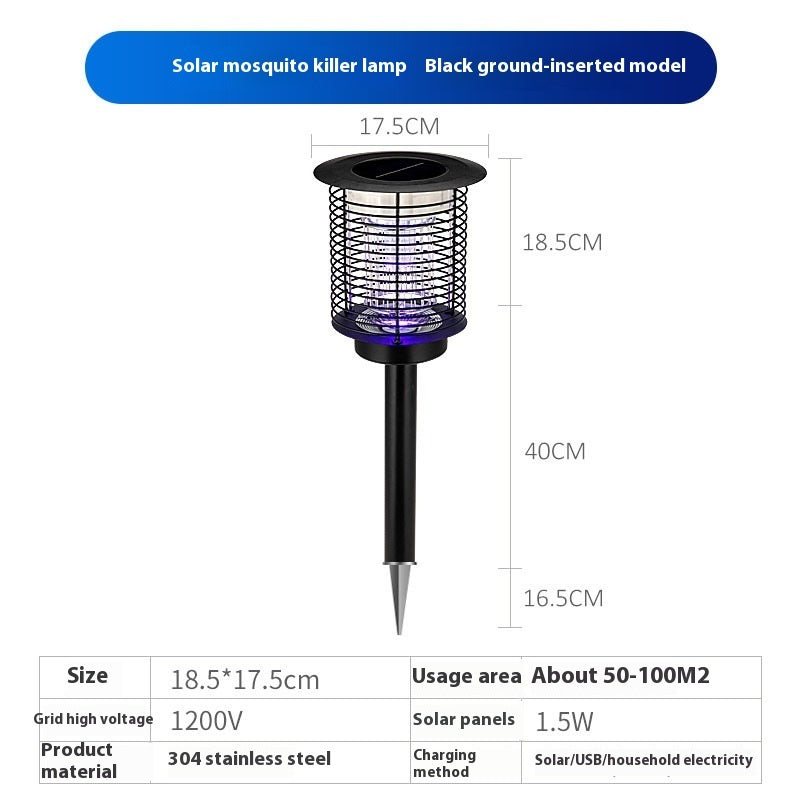 Buiten waterdichte zonne-muggenlamp Huishoudelijke muggenlamp