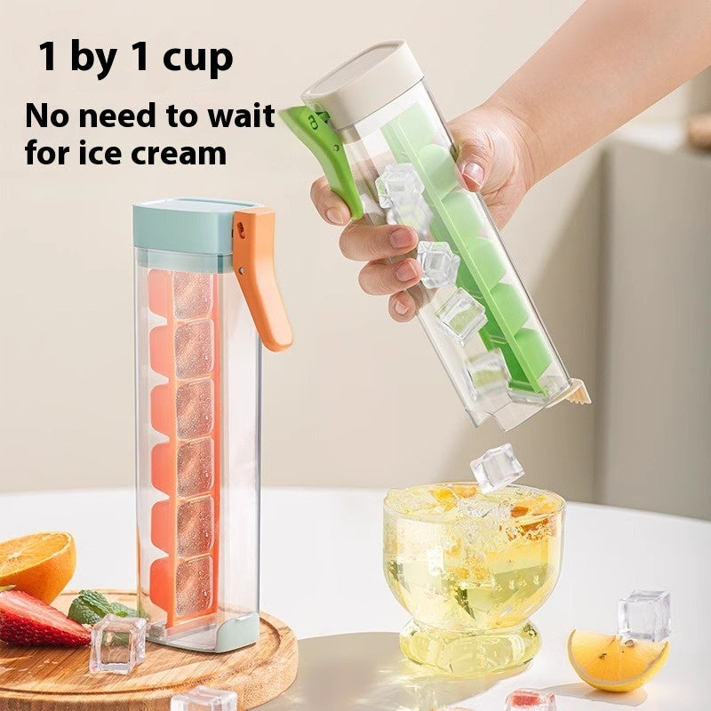 IJsblokjesvorm Huishoudelijke ijsmachine Food Grade Press Ice Tray Ice Cube Maker IJsbakvorm met opbergdoos Keukengadget