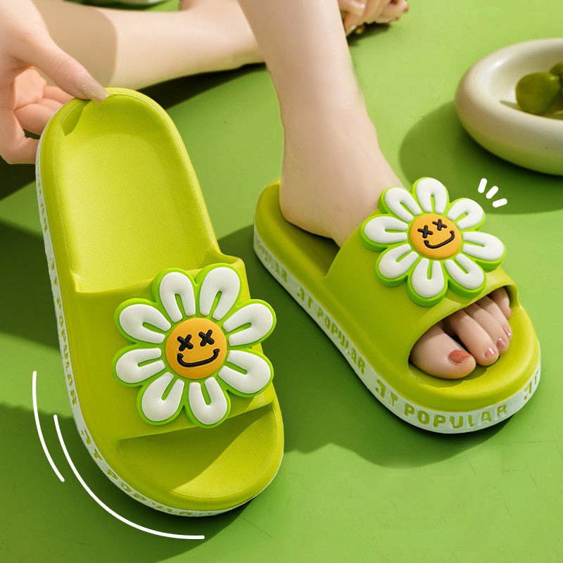 Zomer Bloem Slippers Vrouwen Nieuwe Mode Brief Tuin Schoenen Indoor Antislip Vloer Badkamer Baden Thuis Slipper