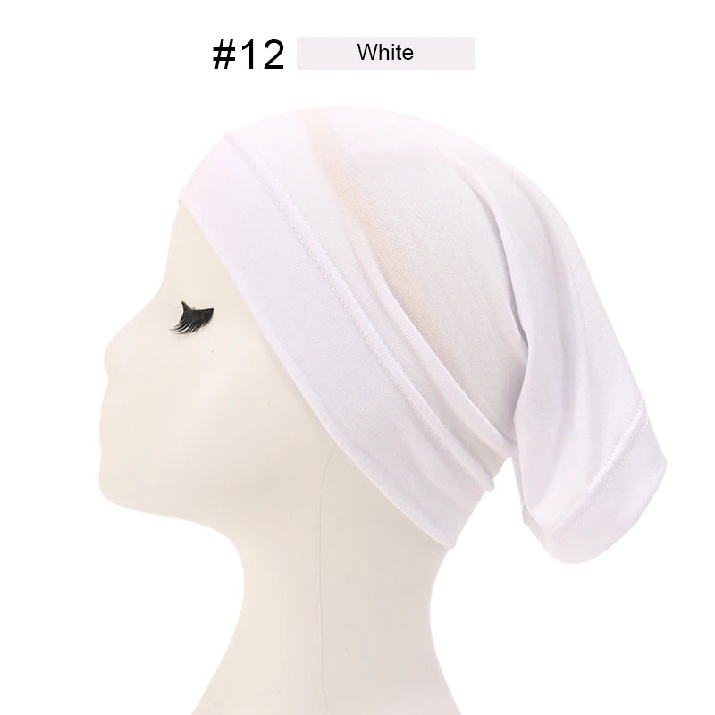 Fashion Muslim Hijab Caps Solid Underscarf Women Veil Modal Cotton Hijab Muslim Scarf Turbans Head  Women&#039;s Hijabs Hat Islamic