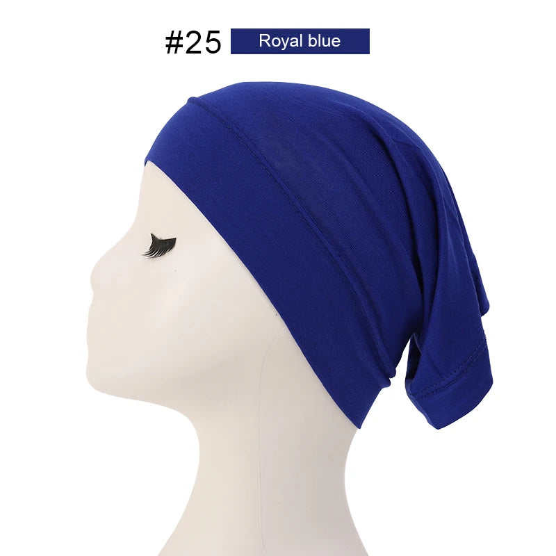 Fashion Muslim Hijab Caps Solid Underscarf Women Veil Modal Cotton Hijab Muslim Scarf Turbans Head  Women&#039;s Hijabs Hat Islamic