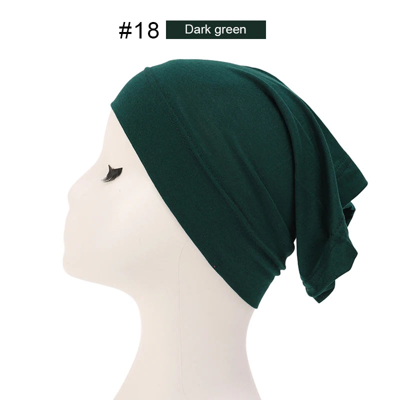 Fashion Muslim Hijab Caps Solid Underscarf Women Veil Modal Cotton Hijab Muslim Scarf Turbans Head  Women&#039;s Hijabs Hat Islamic