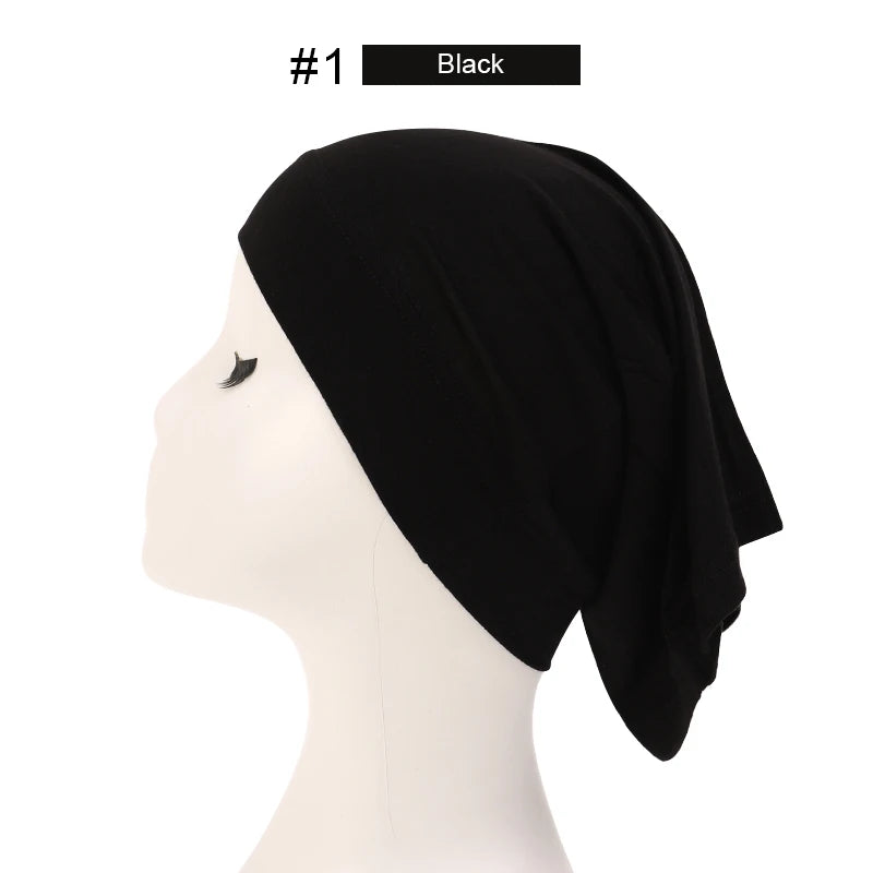 Fashion Muslim Hijab Caps Solid Underscarf Women Veil Modal Cotton Hijab Muslim Scarf Turbans Head  Women&#039;s Hijabs Hat Islamic