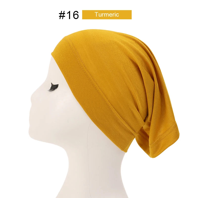 Mode Moslim Hijab Caps Solid Underscarf Vrouwen Sluier Modale Katoen Hijab Moslim Sjaal Tulbanden Hoofd Vrouwen Hijaabs Hoed Islamitische 