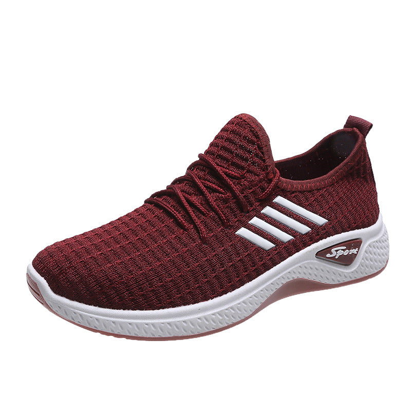 New Breathable Flying Woven Women Comfortable Casual Shoes Women Sports Shoes Running Leisure