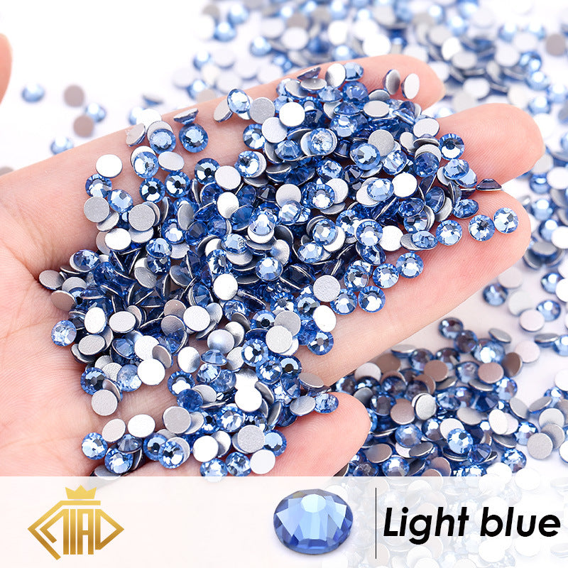 1440 Pice A Pack Of Crystal Glass Flat Diamond Nail Art Rhinestone Color Round Diy Jewelry Accessories