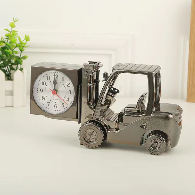 Forklift Alarm Clock Retro Nostalgic Decoration Clock Fashion Personalized Creative Alarm Clock Student Bedside Clock Home Alarm Clock