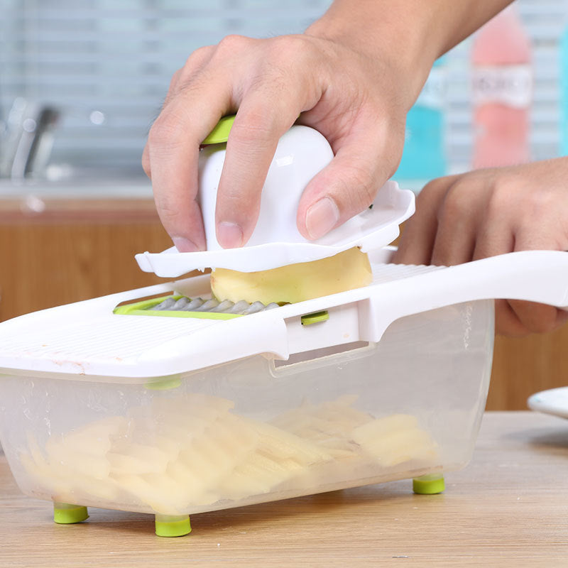 Potato Slice Grater Tool Household Multi-function Vegetable Cutter Practical With Bottom Box Radish Slice Fruit And Vegetable Planer