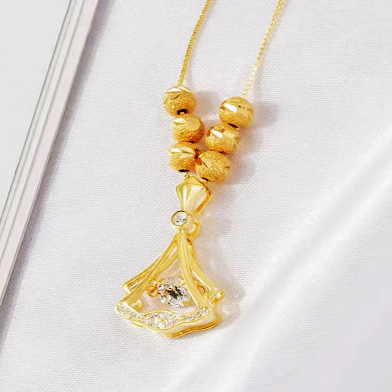 New Smart Ginkgo Leaf Necklace Women Light Luxury Niche Design High-end Fashion Clavicle Chain Internet Celebrity Jewelry