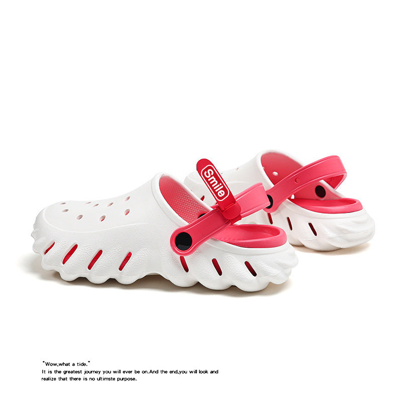 Summer Couple Slip-on EVA Hole Shoes Personalized Outerwear Women  Sandals Casual Fashion Beach Shoes Men