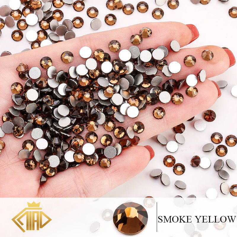 1440 Pice A Pack Of Crystal Glass Flat Diamond Nail Art Rhinestone Color Round Diy Jewelry Accessories